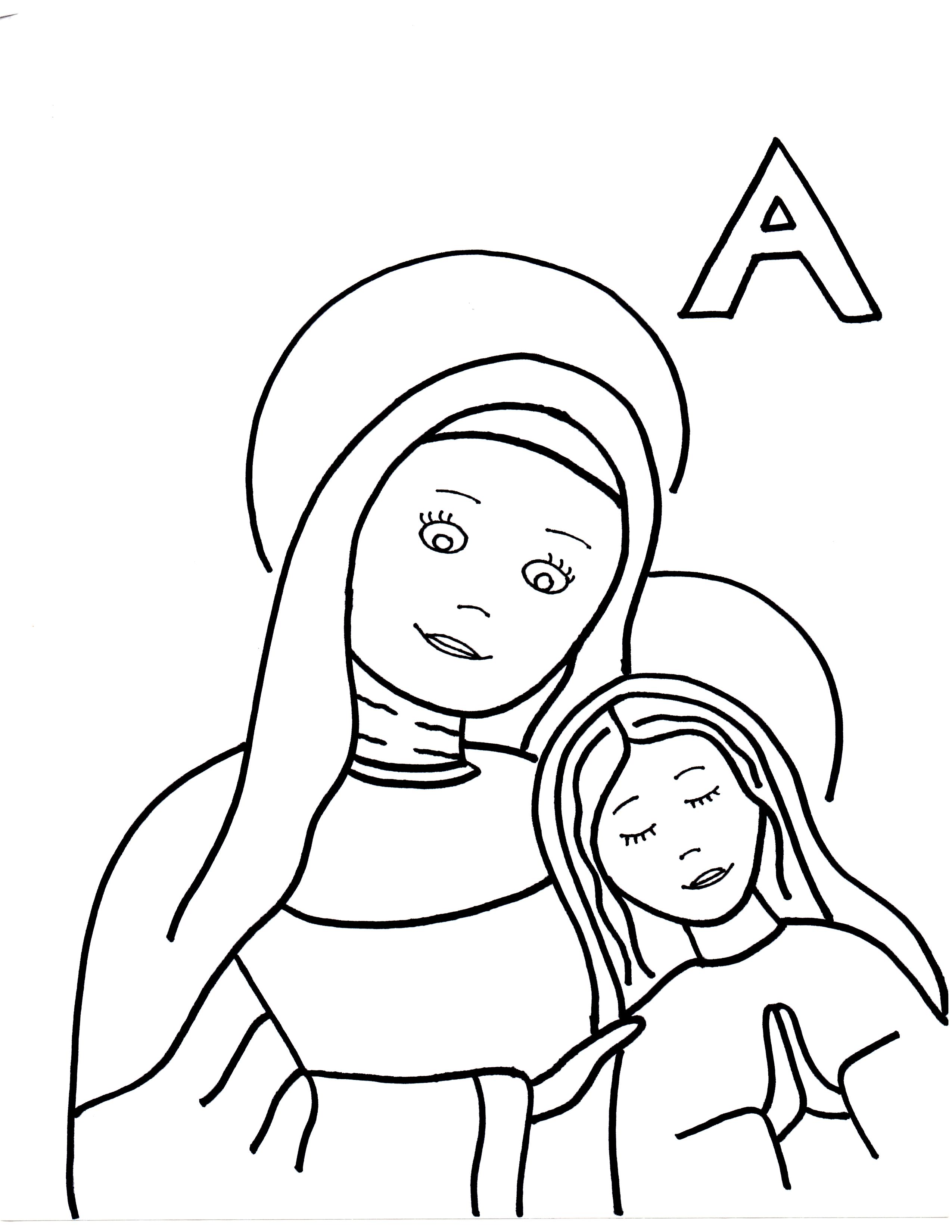 abc catholic coloring pages - photo #12