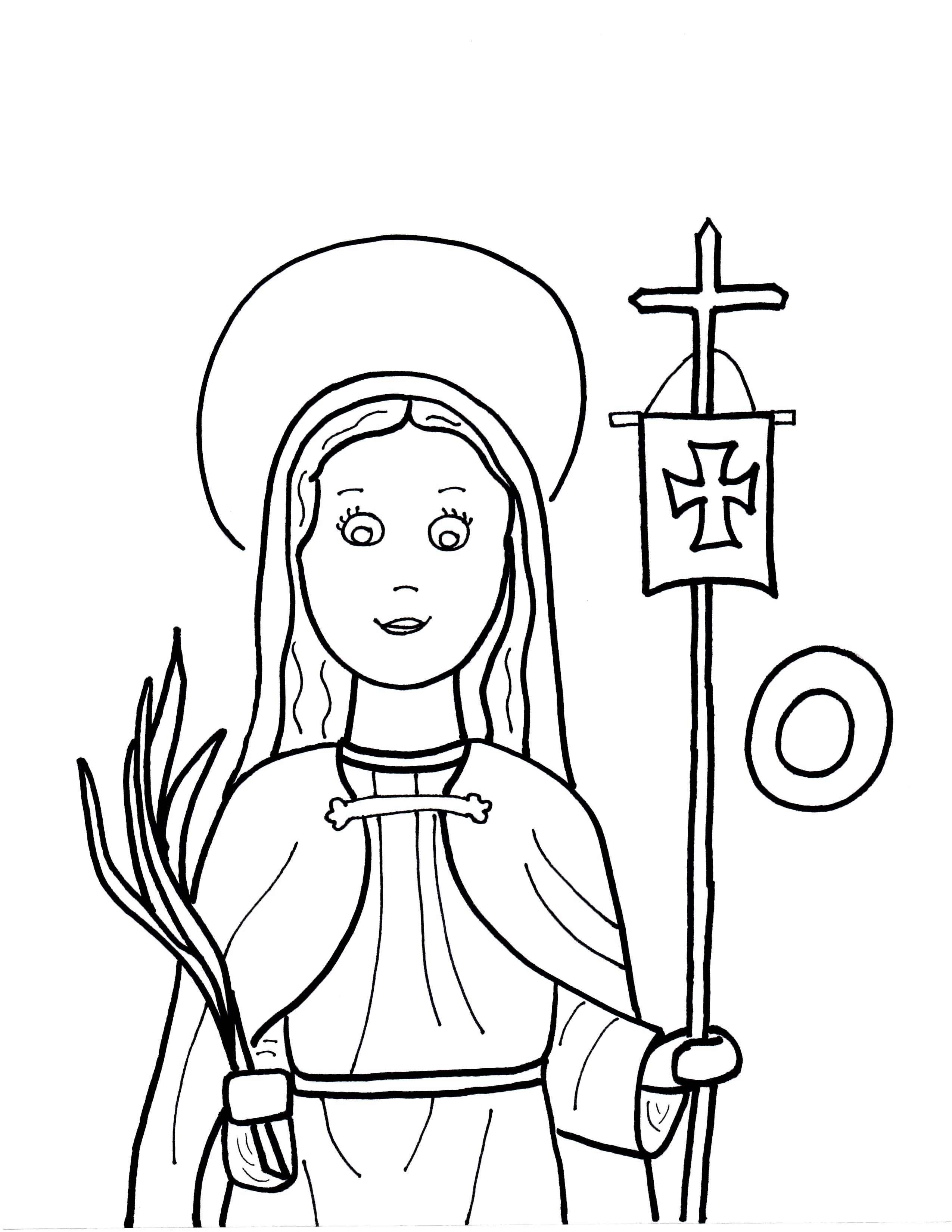 O is for St Odilia Saints to Color