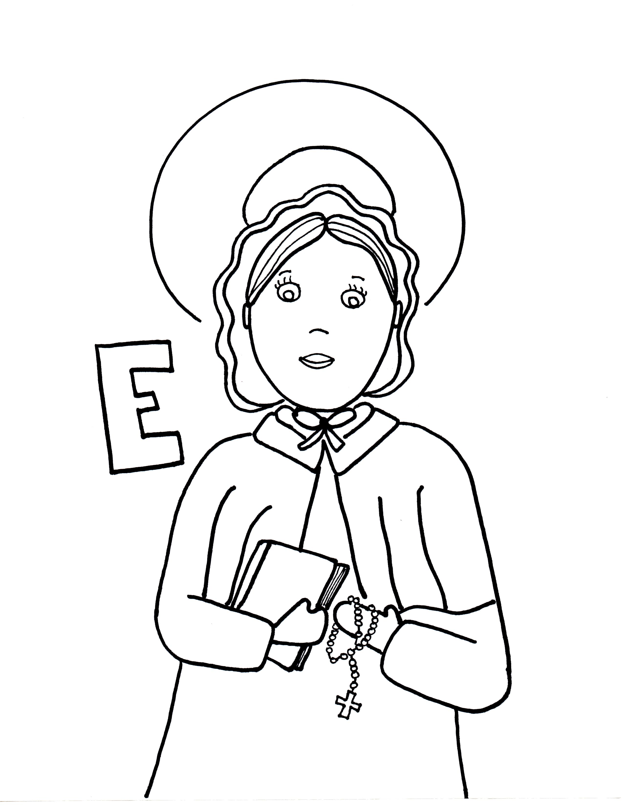 saint elizabeth ann seton coloring pages - photo #5